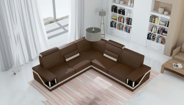 Leather sofa corner couch sofa + USB poster corner suite sofas fabric leather suite new