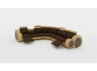 TEXTILE SOFA +USB, DESIGNER CORNER SOFA LIVING AREA CORNER NEW LEATHER SET