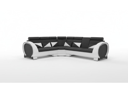 CORNER SOFA CORNER COUCH DESIGN *COLOR CHOICE* SOFA +USB, LEATHER LEATHER SOFA LEATHER SUITE