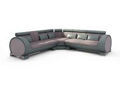 Corner sofa VIGO "LT01" corner couch + USB, sofa corner set leather sofa leather textile fabric