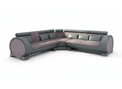 Corner sofa VIGO "LT01" corner couch + USB, sofa corner set leather sofa leather textile fabric