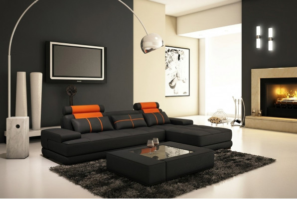 Leather sofa corner sofa sofa with USB upholstery corner designer sofas couches new Paris S/O