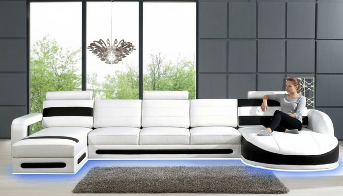 Corner couch sofa upholstery suite corner corner sofas XXL corner sofa with USB