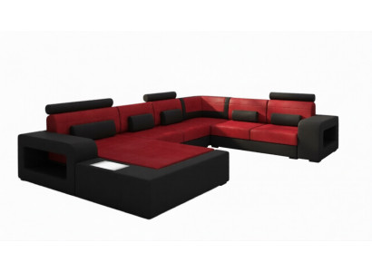 Sofa with USB fabric textile leather sofa with lighting living landscape custom-made.