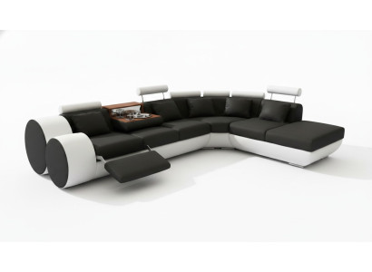 Ledersifa Sofa Leather Couch USB Suite XXL Living Landscape Corner Sofa Custom-Made