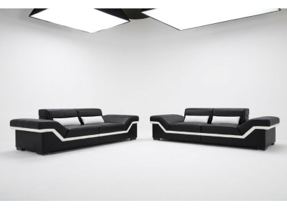 LEATHER SOFA 3+3 SOFA + USB UPHOLSTERY LEATHER SUITE SOFA SET Custom-made