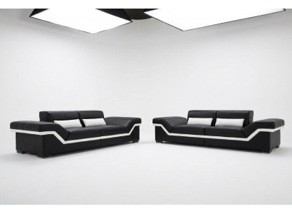 LEATHER SOFA 3+3 SOFA + USB UPHOLSTERY LEATHER SUITE SOFA SET Custom-made