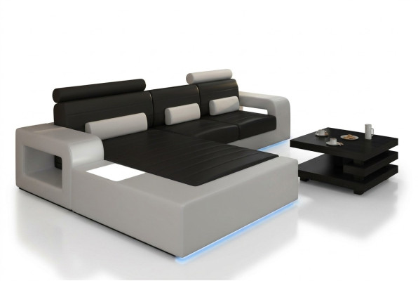 LEATHER CORNER SOFA SET with USB, CUSTOM-MADE LEATHER COUCH SOFA SET CORNER SOFA