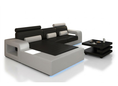 LEATHER CORNER SOFA SET with USB, CUSTOM-MADE LEATHER COUCH SOFA SET CORNER SOFA