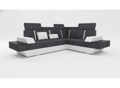 Design corner sofa + USB living landscape sofa corner sofa fabric leather custom-made new