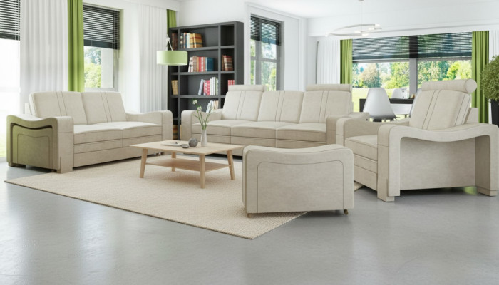 Sofa set textile upholstered sofa with USB furnishing fabric sofa 3+2+1 living landscape