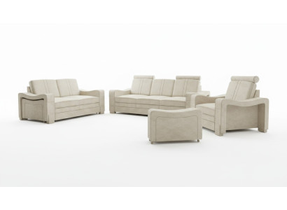 Sofa set textile upholstered sofa with USB furnishing fabric sofa 3+2+1 living landscape