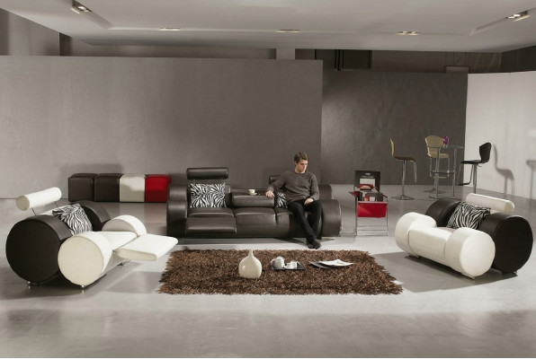 LEATHER SOFA LEATHER COUCH 3+2+1 with USB UPHOLSTERY SET DESIGNER SOFA NEW SET