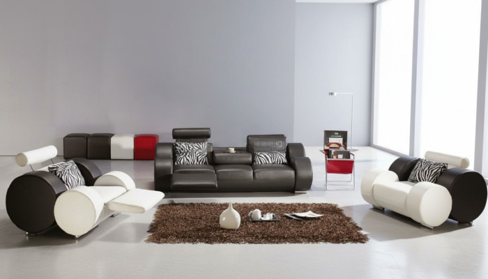 LEATHER SOFA LEATHER COUCH 3+2+1 with USB UPHOLSTERY SET DESIGNER SOFA NEW SET