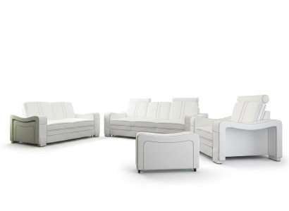 LEATHER SOFA 3+2+1 SOFA + USB SET UPHOLSTERED DESIGN SOFA SOFA SET NEW