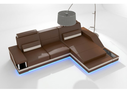 Corner sofa living area sofa +USB corner suite leather textile fabric custom-made