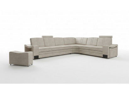 Fabric couch, textile upholstery corner couch, sofa with USB, corner sofa, living area, fabric sofa