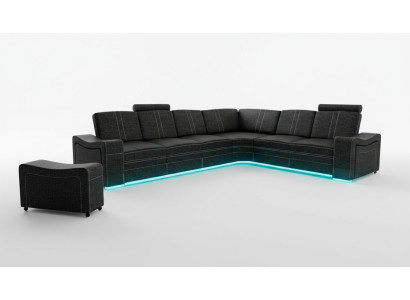 Fabric couch sofa corner living landscape textile upholstery corner couch custom-made USB