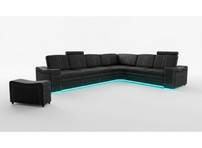 Fabric couch sofa corner living landscape textile upholstery corner couch custom-made USB