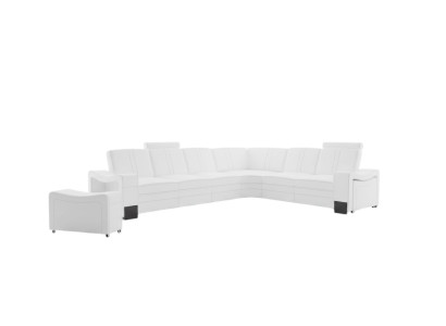 XXL LEATHER SOFA LIVING AREA Custom-made LEATHER CORNER SOFA SUITE with USB