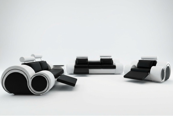 Sofa with USB, Upholstered Set 3+2 Seat Designer Sofa Leather Sofa Custom-Made