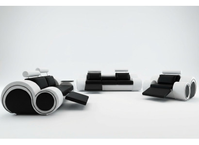 Sofa with USB, Upholstered Set 3+2 Seat Designer Sofa Leather Sofa Custom-Made