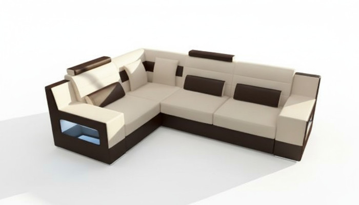 "Sofa landscape USB padded corner sectional custom-made leather sofa"