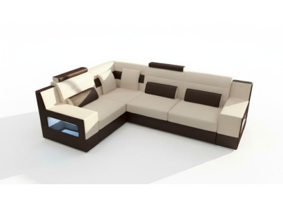 "Sofa landscape USB padded corner sectional custom-made leather sofa"