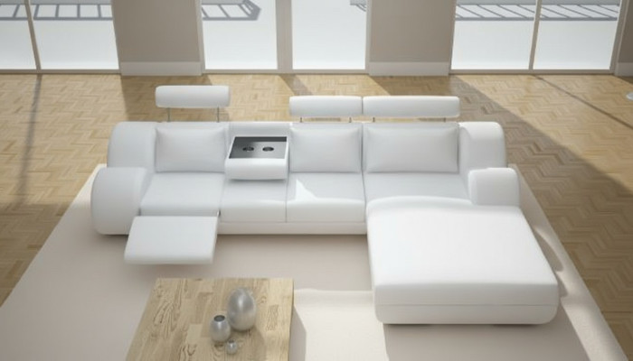Designer suite corner sofa living landscape couch sofa upholstered leather sofa with USB