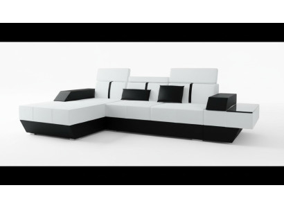 Leather sofa with USB, corner sofa, sectional couch, leather couch, upholstered corner, custom-made