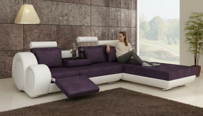 Textile sofa fabric sofa living landscape couch set corner sofa custom-made USB.