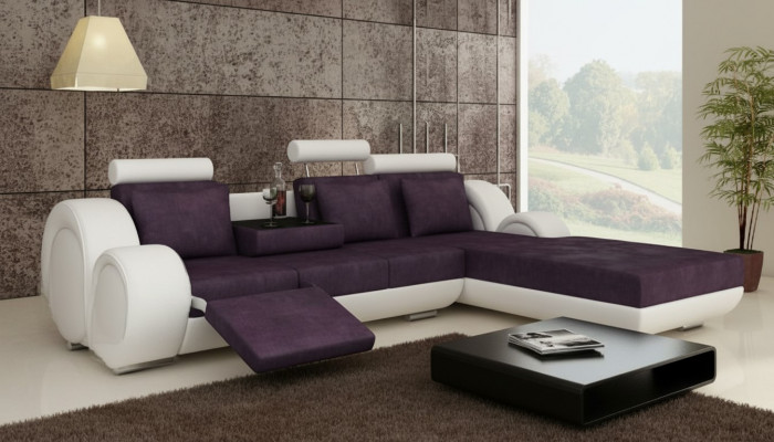 Textile sofa fabric sofa living landscape couch set corner sofa custom-made USB.