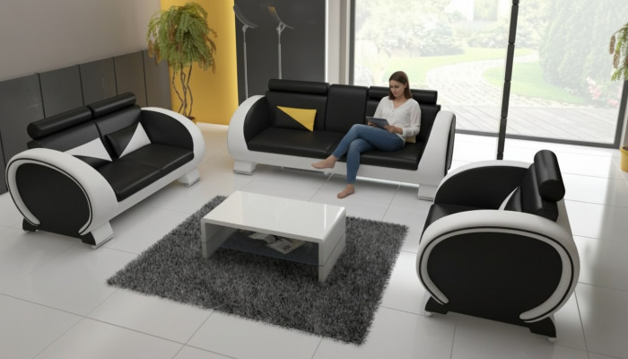Leather sofa 3+1 couch upholstered furniture upholstered sofa leather sofa designer sofa with USB