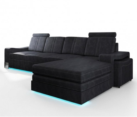 Fabric sofa with USB, upholstery set corner, new textile couch, corner sofa, fabric sofa.
