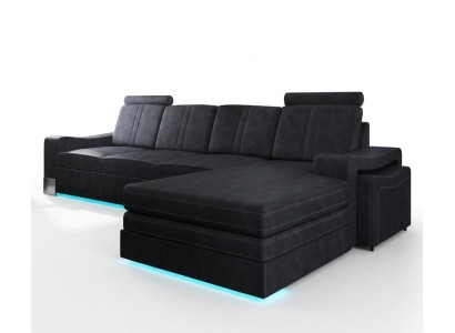 Fabric sofa with USB, upholstery set corner, new textile couch, corner sofa, fabric sofa.