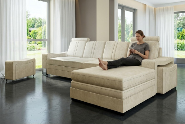 Textile couch corner couch fabric sofa with USB corner sofa sofa upholstery set corner new