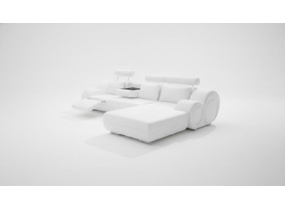 Designer Upholstered Sofa + USB Leather Sofa Living Set Corner Sofa Suite Berlin II