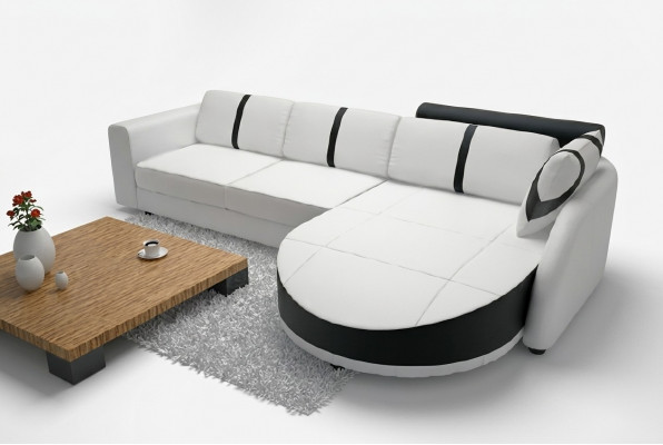 LEATHER SOFA CORNER SOFA WITH BED FUNCTION DESIGNER SOFA SLEEPER SOFA LEATHER CORNER COUCH with USB