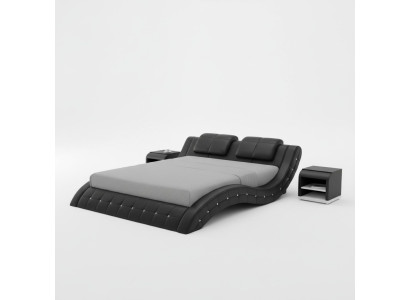 Luxury Leather Bed USB Design Upholstered Double Modern Marriage 140/160/180 LB8824