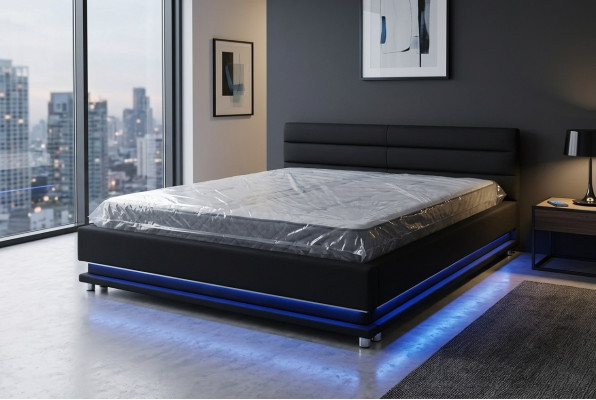 Luxury Leather Design Upholstered Beds Double with USB 140/160/180/200 cm Bed