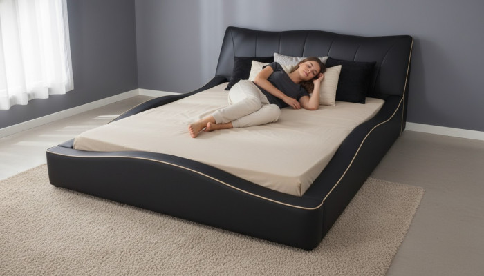 Luxury Design Leather Upholstered Hotel Bed with USB Frame Upholstered Beds