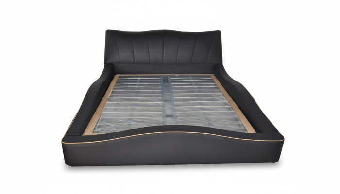 Luxury Design Leather Upholstered Hotel Bed with USB Frame Upholstered Beds