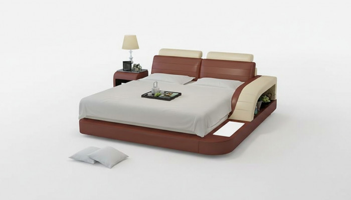 Modern bedroom bed high-quality design beds upholstery multifunction +USB