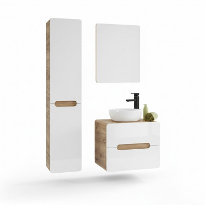 Design bathroom furniture bath set cabinet washbasin lighting