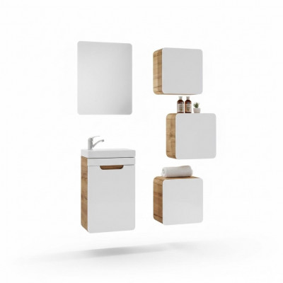 Design bathroom furniture bath 5-piece set cabinet sink