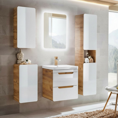 Design bath bathroom furniture 5-piece set, cabinet, washbasin