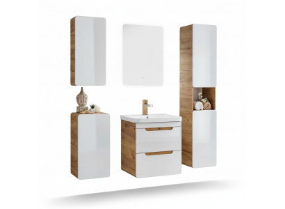 Design bath bathroom furniture 5-piece set, cabinet, washbasin