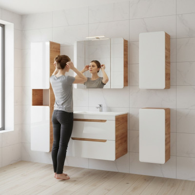 Design bathroom furniture bath 5-piece set suite cabinet lighting