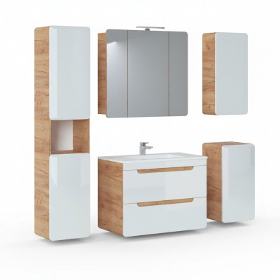 Design bathroom furniture bath 5-piece set suite cabinet lighting