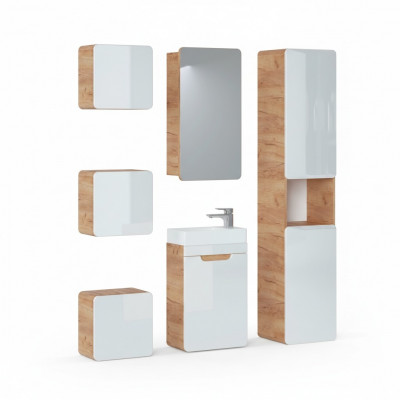 Design bathroom furniture set 6-piece suite cabinet washbasin
